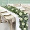 2 Pack 13Ft Artificial Eucalyptus Flower Garland with White Roses, Fake Rose Flower Greenery Garland Floral Vines for Wedding Home Party Table Runner Decor (White)